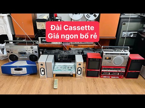 Đài Cassette nhật giá ngon bổ rẻ Sharp 7 loa, Sanyo w07II, Sony 1980 lh,0967874679