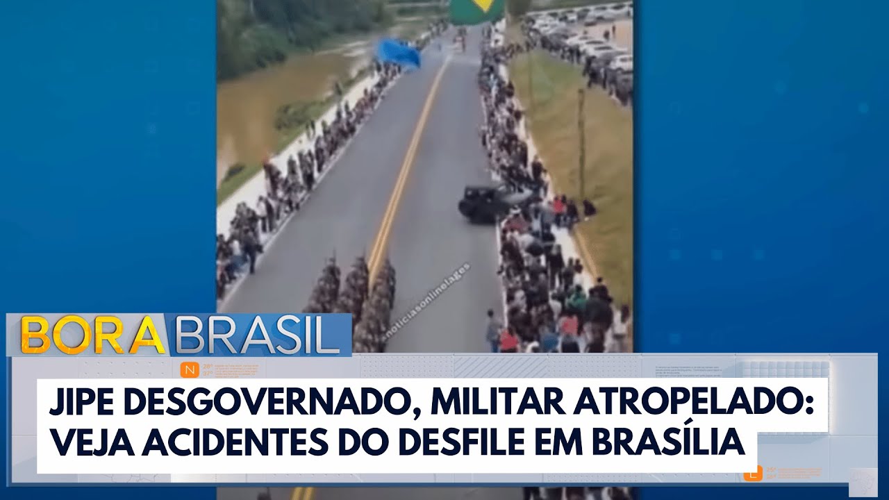 Militar atropelado e carro desgovernado: veja acidentes em desfiles do 7 de setembro