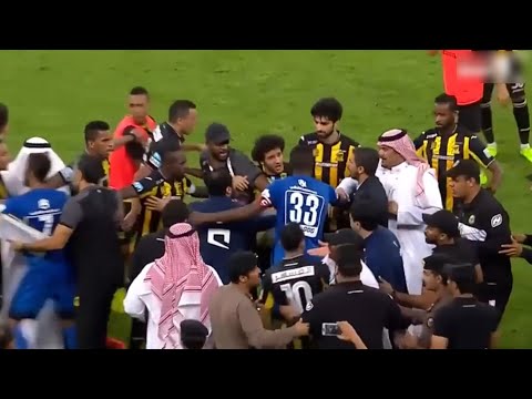 الكلاسيكو الذي انتهى قبل صافرة الحكم🙏 | أعـنـف مباراة بين الهلال والاتحاد !💢