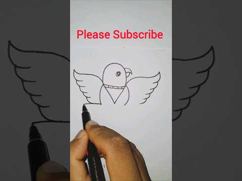 V = Parrot Drawing Tutorial #shorts #drawing #parrotart #drawingideas #tipsclub