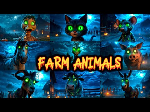Halloween Farm Animal Sounds Song | Animals Farm Song for Kids |  Halloween