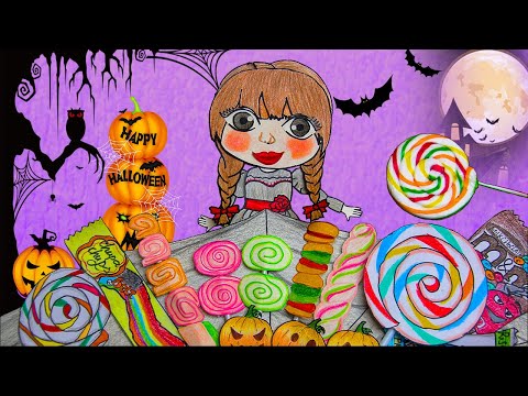 MUKBANG: What Will Be At Halloween party? Stop Motion Paperdiy ASMR
