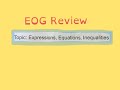 Exploring Expressions, Equations, and Inequalities