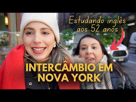 Minha mãe veio ESTUDAR INGLÊS em Nova York: 1 mês de curso e ela já consegue FALAR em inglês? 😱🇺🇸