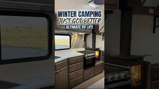 Winter camping just got better! #fourseasoncamping #builtforadventure #peakmtncamp #rvlife