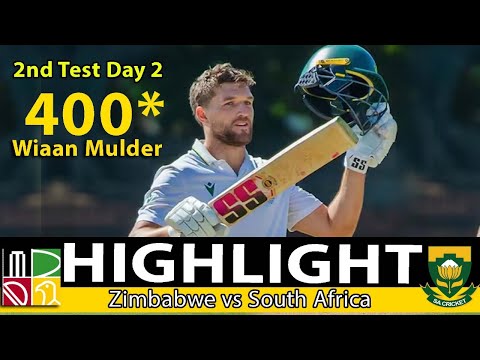 SOUTH AFRICA VS ZIMBABAWE 2ND TEST MATCH DAY 2 HIGHLIGHTS l SA VS ZIM HIGHLIGHTS