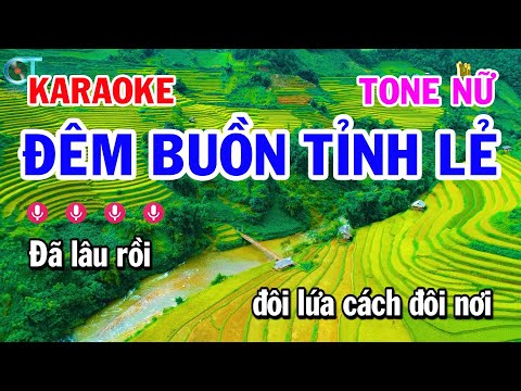 Karaoke Đêm Buồn Tỉnh Lẻ – Tone Nữ Nhạc Bolero Trữ Tình Hay