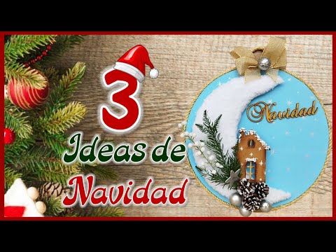 3 ADORNOS DE NAVIDAD PARA EL HOGAR - Manualidades navideñas con reciclaje - Christmas crafts