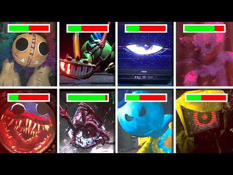 Poppy Playtime Chapter 4 - All BOSSES With HEALTHBARS