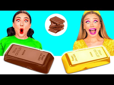 Desafío De Comida Real vs. De Comida Chocolate | Divertida Guerra Alimentaria por BaRaDa Challenge