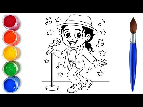 How to draw easy cute singer | easy drawing step by step for kids