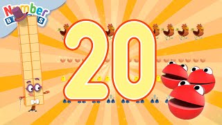 Contando de 1 a 20 🎉 | Matemática fácil e divertida para crianças | Numberblocks em Português Brasil