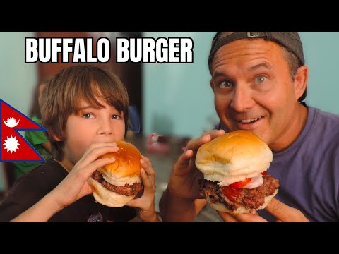 We Tried NEPAL'S BEST BUFFALO BURGERS 🇳🇵 विदेशीले नेपाली खाना खान्छन्