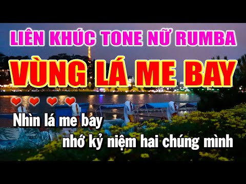 Liên Khúc Trữ Tình Nhạc Sống Rumba Mới Nhất Karaoke Tone | Nữ Vùng Lá Me Bay