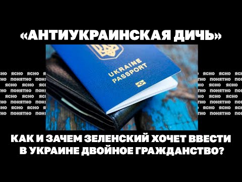 «Антиукраинская дичь». Как и зачем Зеленский хочет ввести в Украине двойное гражданство?