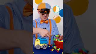 BLINDFOLDED Dumptruck Challenge ! #blippi #game