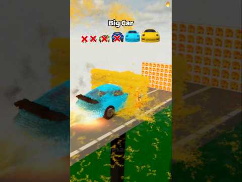 Big And Small Cars vs 20 Fire Walls | Teardown #shorts