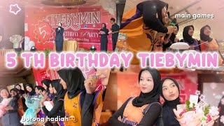 BIRTHDAY TIEBYMIN || main tebak kata, borong hadiah jutaan,bareng temen influence🌺💞
