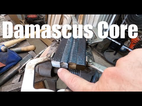 Forging A Big Knife From Twist Damascus High Carbon Steel