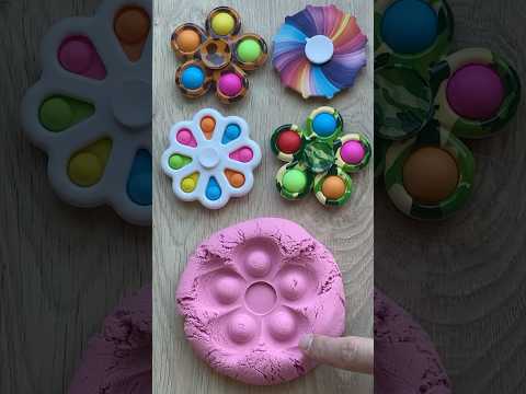 Kineticsand Popit Fidgets! #satisfying #kineticsand #popit #machine #trend #funny #shorts