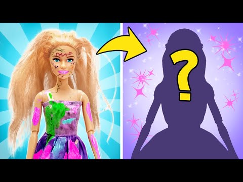 Probando trucos virales de cambio de imagen de Barbie con Slime Sam 👗💖💅