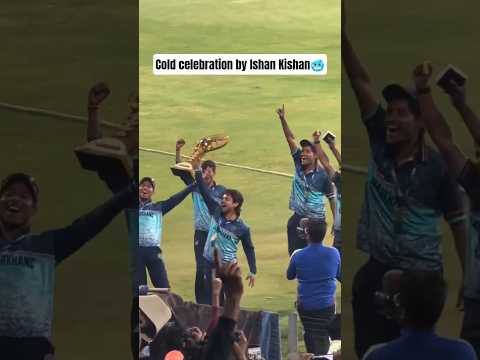 Cold celebration by Ishan Kishan #ishankishan #smat #final #jharkhand #cricket #womenscricket #ipl