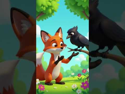 Chalak lomdi🦊 aur kauwa  ki, beautiful story #youtubeshorts #trending #cartoon #shorts #viralvideo 💯