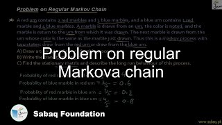 Problem on regular Markova chain