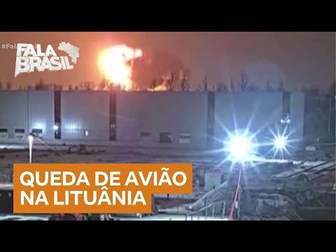 Avião de carga cai perto do aeroporto da Lituânia, deixando um morto e três feridos