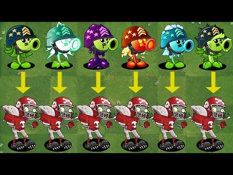 Pvz 2 Survival Challenge - All Plants Normal Vs Football Allstar Zombies - Who Will Win?