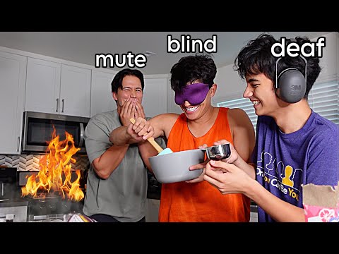 BAKING BLIND DEAF MUTE CHALLENGE (ft. Brothers)