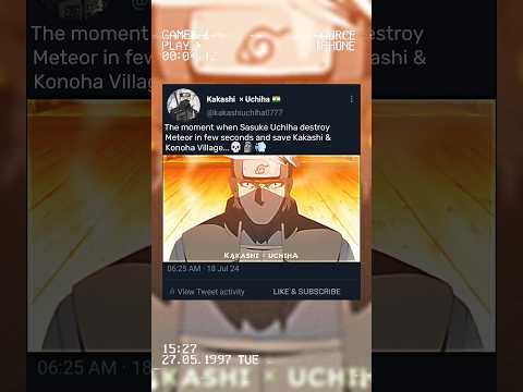 Sasuke Uchiha destroy Meteor in few seconds 😱💨