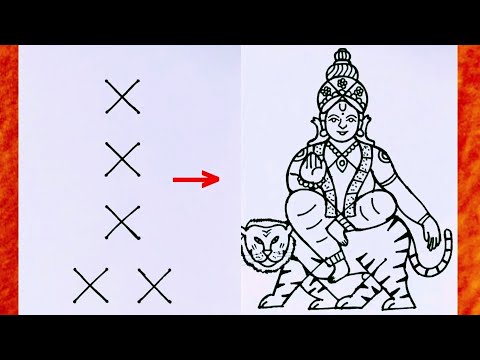 Lord Ayyappa Swamy drawing from 2×8 dots easy step by step // Easy Lord Ayyappa Swamy Rangoli