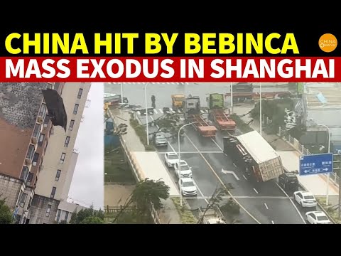 China Hit by Bebinca, Fiercest Typhoon in 70 Years! Mass Exodus in Shanghai, Homes and Cars Shredded