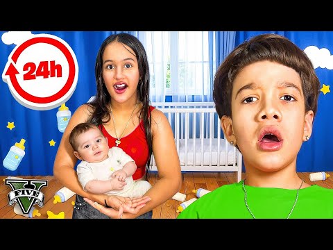 24 HORAS SIENDO PAPÁS CON ANGI Y KABRITA 😱