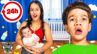 24 HORAS SIENDO PAPÁS CON ANGI Y KABRITA 😱