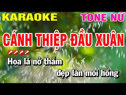 Karaoke Cánh Thiệp Đầu Xuân Tone Nữ Nhạc Sống | Nguyễn Linh