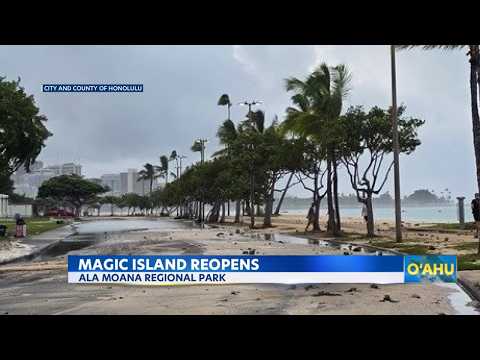 Magic Island partially reopens after Hurricane Lowell, cleanup efforts continue