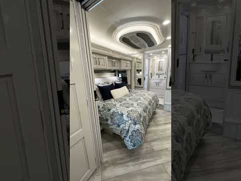 🚍 Hard to believe we can go from driving this down the road to having so much space! #rv #motorhome