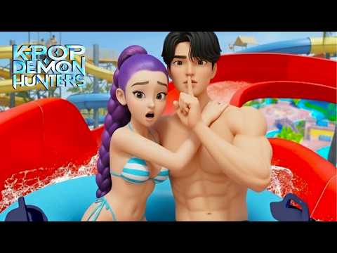 KPop Demon Hunters A Fun Day At The Waterpark Song (Animated Music Video) Croco Beat