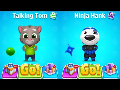 My Talking Tom Hero Dash Gameplay - Angela x Asrto Tom x Officer Hank x Tom x Ninja Ben