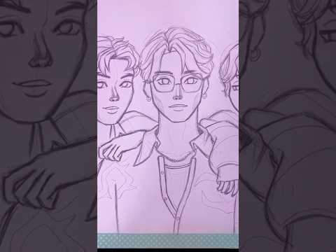 drawing the Saja Boys ๐ฑ it took forever #shorts