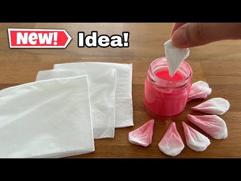 How to Make❗️ Beautiful Sakura Flowers Made from Napkins! ♻️🌸