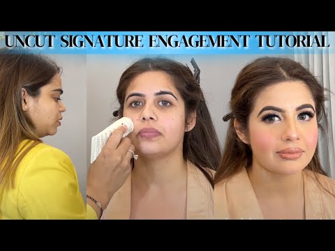 UNCUT SIGNATURE ENGAGEMENT MAKEUP explained by @Sakshi Gupta Makeup Studio & Academy in simple steps