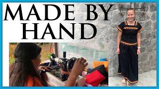 How a Traditional Ngäbe Nagua Is Made Using a Hand-Crank Sewing Machine in Volcan, Panama Chiriqui
