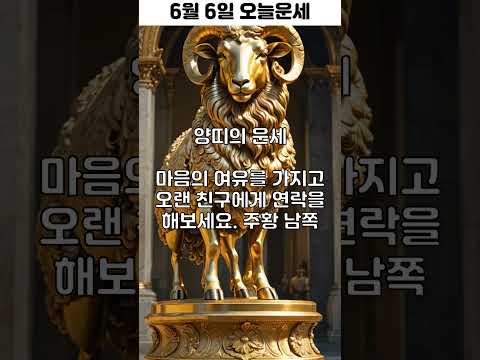 トレンド創作の動画サムネイル - 6월 6일 띠별 운세 코디색상 좋은위치 [30초운세]