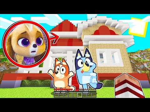 APARECE BABY SKYE DE PAW PATROL EN CASA DE BLUEY EN MINECRAFT