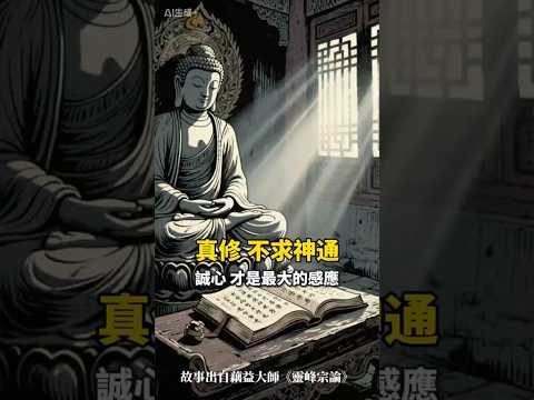 【佛教故事】真修 不求神通 誠心才是最大的感應