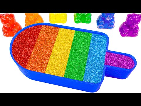 Satisfying Video | How To Make Rainbow Ice Cream Bathtub With Glitter Slime Cutting ASMR | By Yo Yo