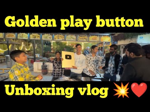 Golden play button unboxing vlog ❤️ #vlog #unboxingvideo #anash0009